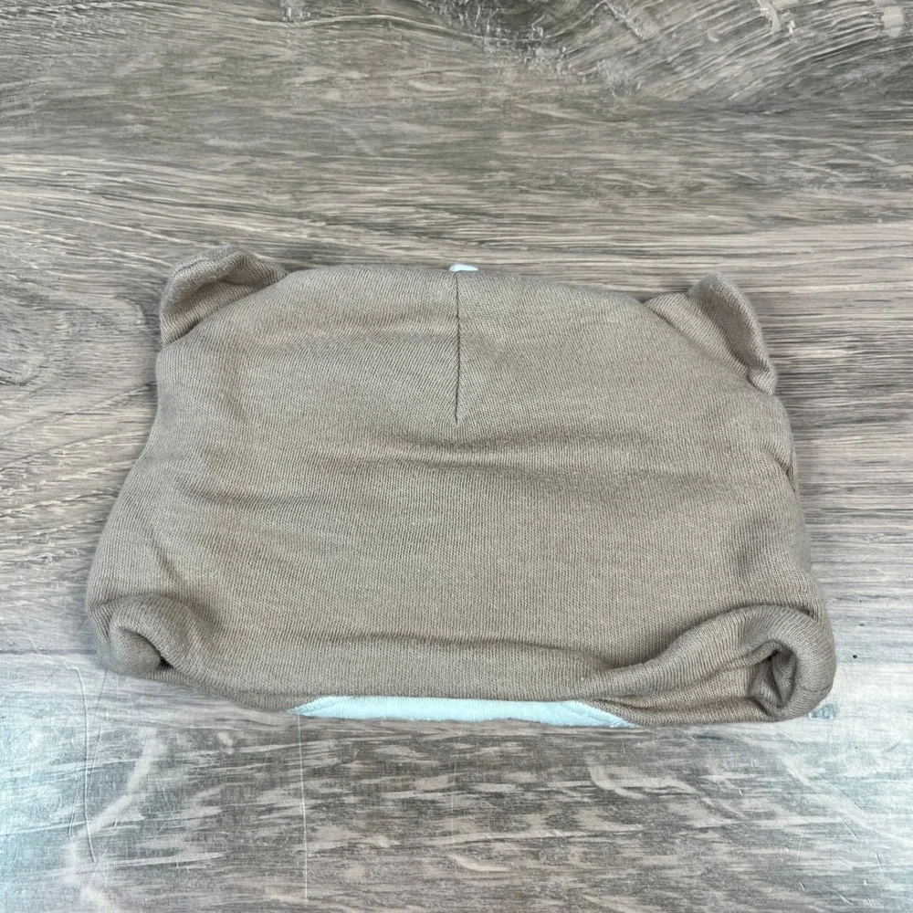 Lovespun Carters Baby Beanie Set 0-6M Brown Fox Blue Striped Bear Ear Hats